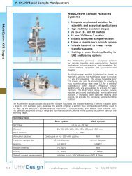 MultiCentre Sample Handling Systems Y, XY, XYZ and Sample ...