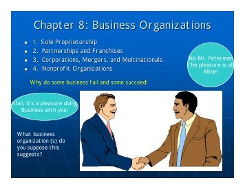 Chapter 8: Business Organizations