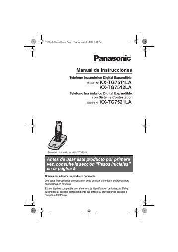 MANUAL DE USUARIO KX-TG7511LA(es) - Panasonic