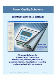 Power Quality Solutions BR7000-Soft V5.3 Manual