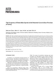 The Frequency of Eimeriidae Species in the Domestic Geese in Kars ...