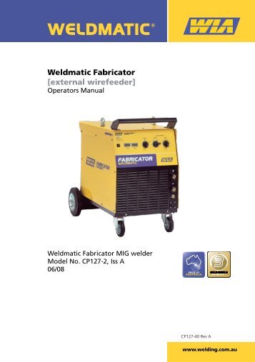 Weldmatic Fabricator [external wirefeeder] - BJH
