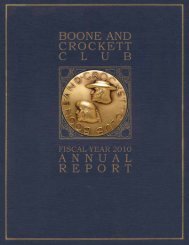 2010 Annual Report PDF - Boone and Crockett Club