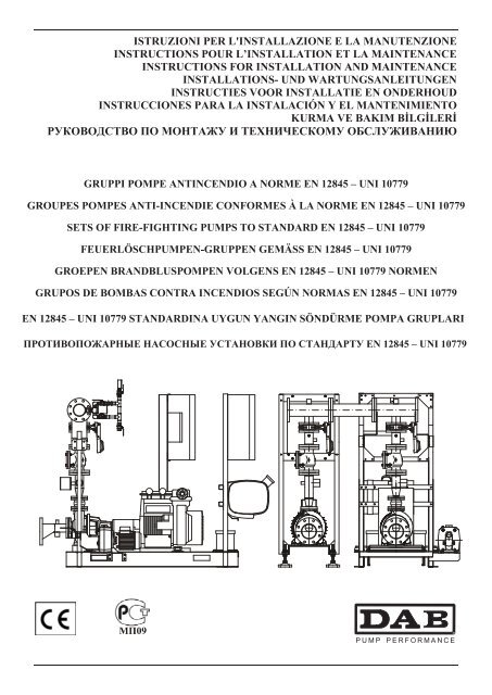 istruzioni per l'installazione e la manutenzione ... - DAB Pumps S.p.a.