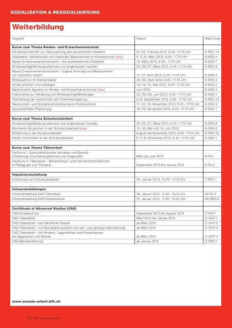 impuls - Soziale Arbeit - Berner Fachhochschule