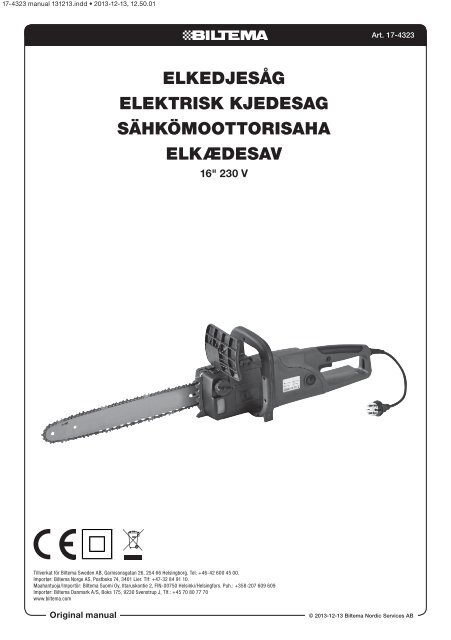 Elektrisk kjedesag biltema