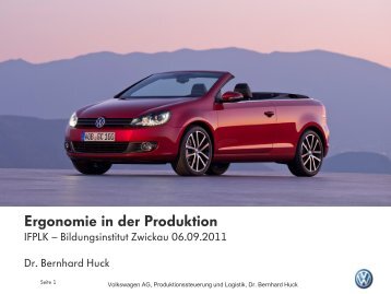 Ergonomie in der Produktion - Volkswagen AutoUni