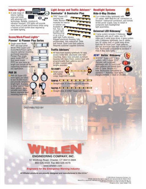 Whelen - Tow & Recovery Lighting & Accessories