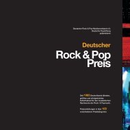 Deutscher Rock & Pop Preis - Expose