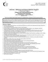 Librarian – Reference and School Selection Support Library and ...