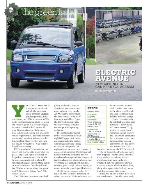 SPECIAL EARTH DAY DOUBLE ISSUE - AutoWeek