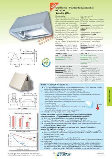 Steildachkompaktstrahler bis 1000W Baureihe 4084... - Schuch