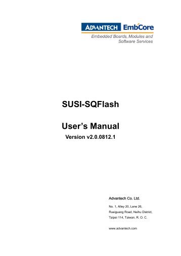 SUSI-SQFlash User's Manual