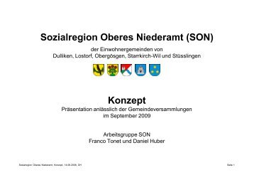 PrÃ¤sentation SON Gemeinden - SP Lostorf