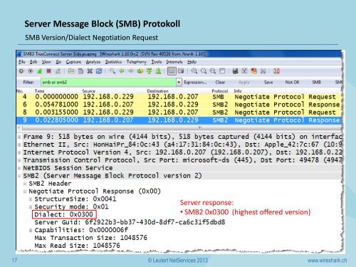 (SMB) Protokoll - Sharkfest - Wireshark