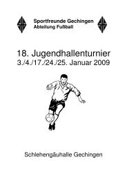 18. Jugendhallenturnier - SFG Fussball