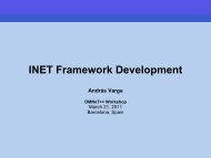 INET Development - International Workshop on OMNeT++