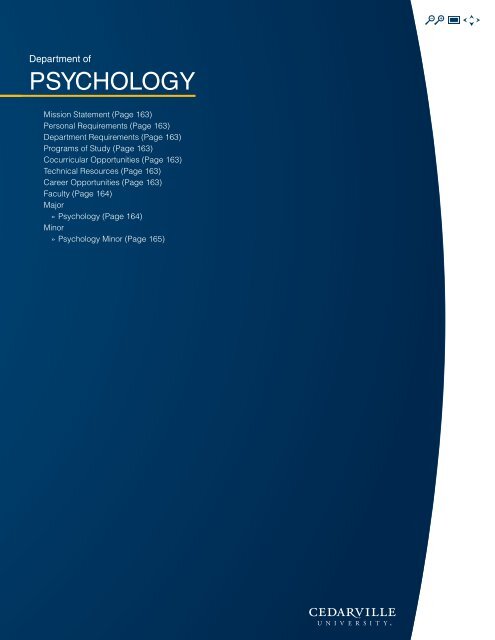 Psychology Current Catalog - Cedarville University