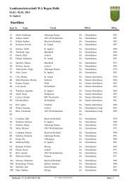 Starterliste 3 zur LM Bogen Halle 2014