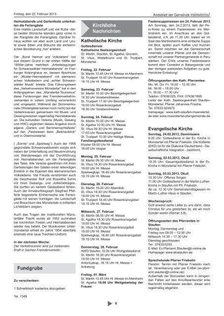 Informationen zum Rettungswesen im Münstertal