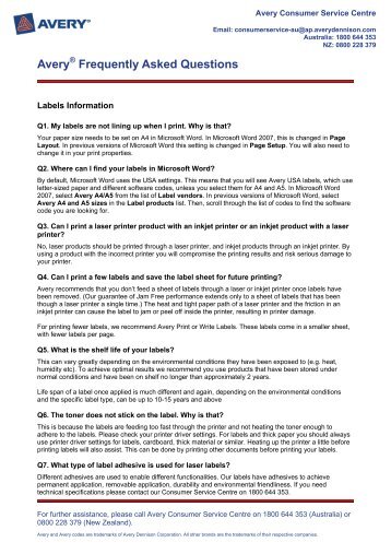 Label FAQs.pdf - Avery