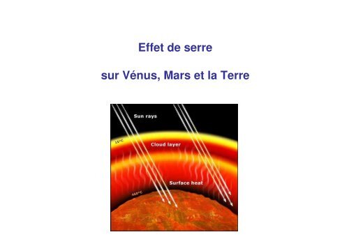 Effet de serre sur VÃ©nus, Mars et la Terre - Cesr