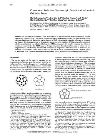 Corannulene Reduction - The Institute of Chemistry