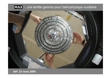 La mission MAX - Cesr