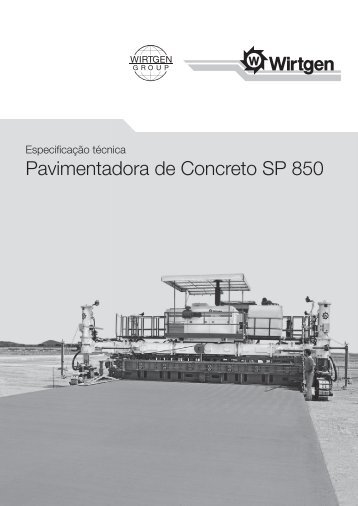 Pavimentadora de Concreto SP 850 - Wirtgen GmbH