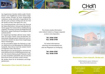 Besucherinformationen Reanimation / Intensivstation ... - CHdN