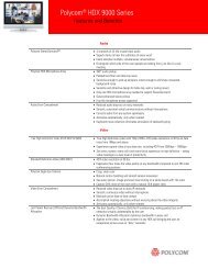 PolycomÃ‚Â® HDX 9000 Series - SKC Communication Products