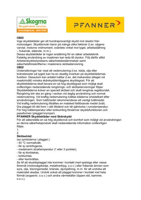 Produkt Information - Skogma