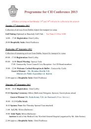 Programme for CII Conference 2013