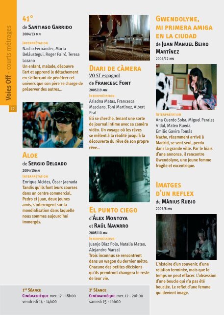 le programme (pdf) - Festival du cinÃ©ma espagnol