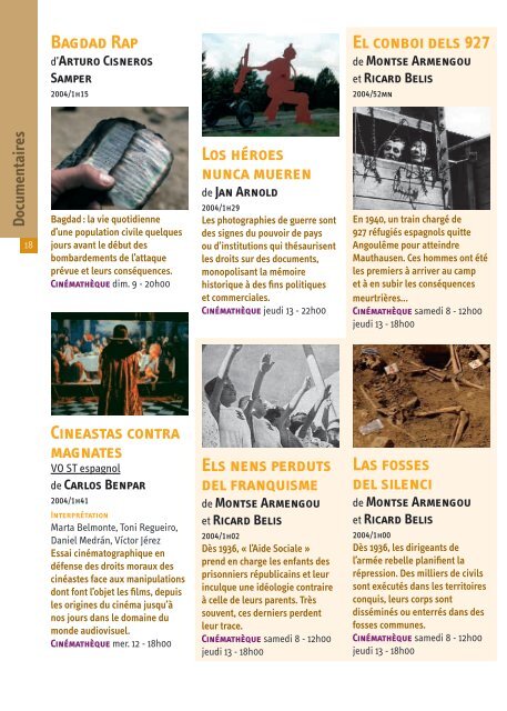 le programme (pdf) - Festival du cinÃ©ma espagnol