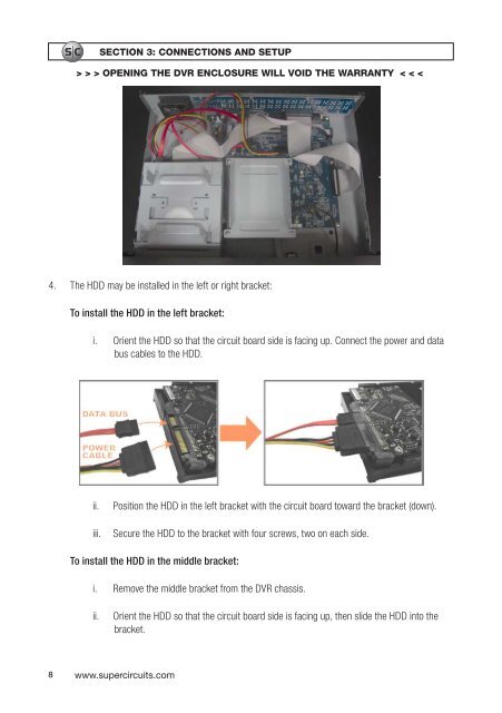 H.264 Network DVR User Manual - Supercircuits Inc.