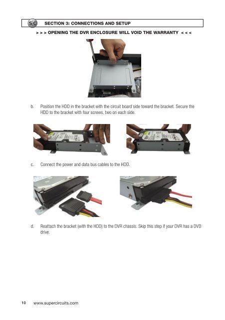 H.264 Network DVR User Manual - Supercircuits Inc.