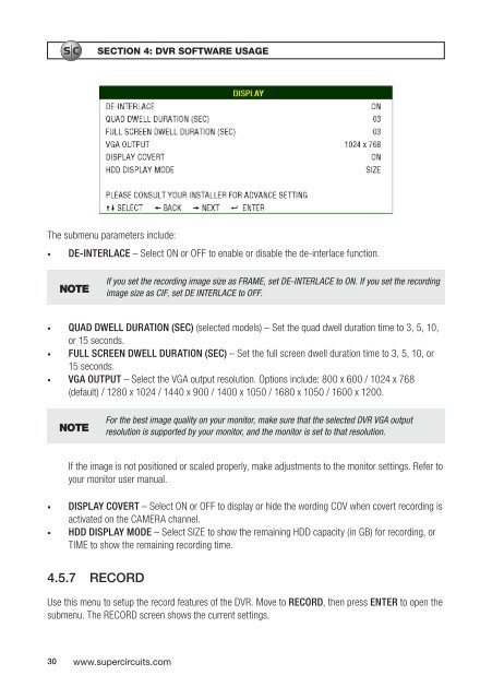 H.264 Network DVR User Manual - Supercircuits Inc.