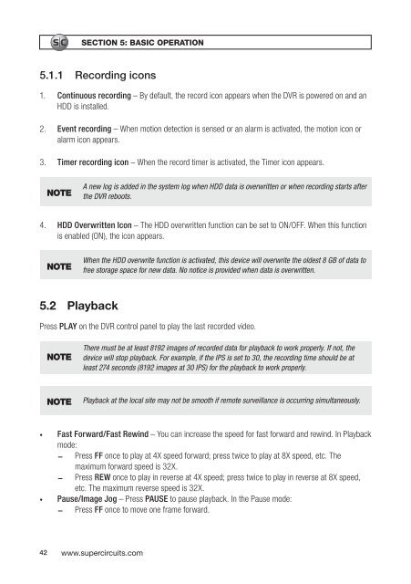 H.264 Network DVR User Manual - Supercircuits Inc.