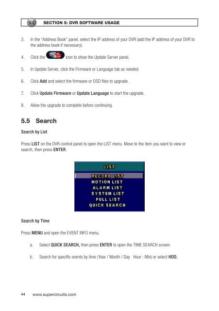 H.264 Network DVR User Manual - Supercircuits Inc.