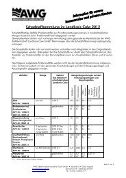 Termine und Standorte des Schadstoffmobils 2012 - AWG