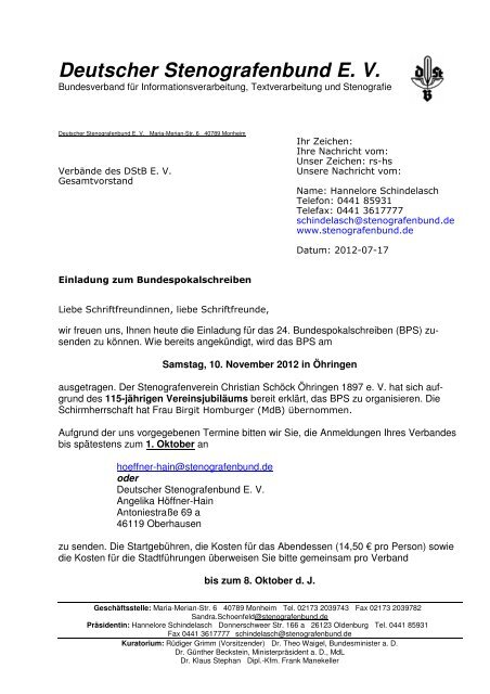 Deutscher Stenografenbund Ev