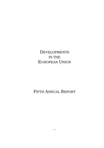 2007 Annual Report on Developments in the EU - Department  of ...