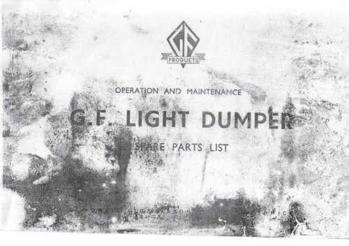 George Fowell dumper manual - Diggers-dumpers-plant.co.uk
