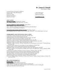 View my Curriculum Vitae - Ferrum College