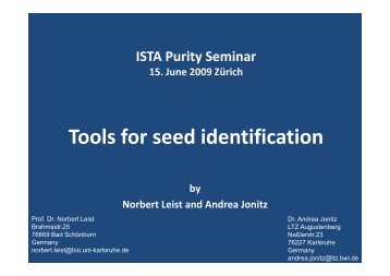 Tools for seed identification - International Seed Testing Association