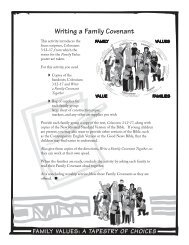 Writing a Family Covenant - Ecumenical Work Week