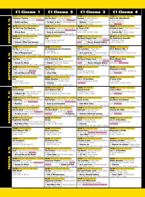 Journal 2013 - Filmfest Braunschweig