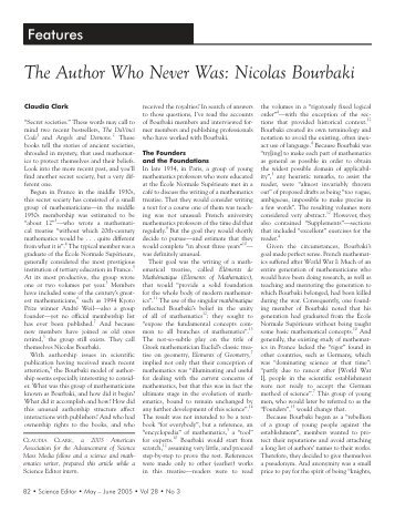 The Author Who Never Was: Nicolas Bourbaki - Council of Science ...