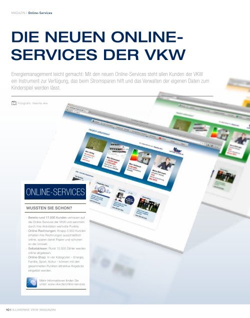 DIE NEUEN ONLINE- SERVICES DER VKW